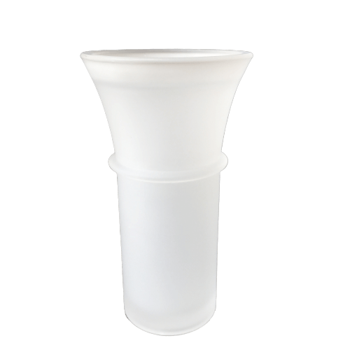 Modern bathroom toilet brush holder in satin glass