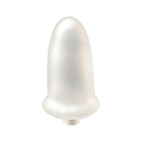 Bullet shape wall mounted soap pump with glass container