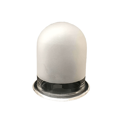 Sandblasted round wall hung toilet brush holder set