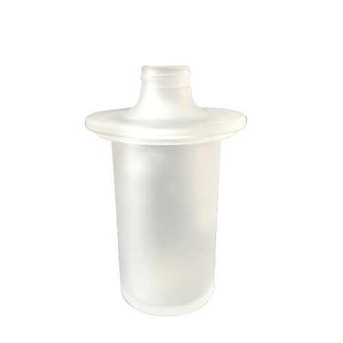 Wall hung decorative glass foaming soap dispenser