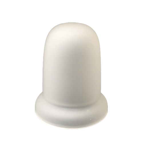 Wall hung frosted glass toilet bowl brush and holder