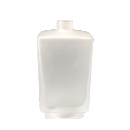Wall mounted glass liquid soap dispenser with frosted finish