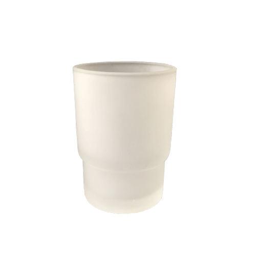 Frosted glass wall mounted tumbler holder for toothbrush and toothpaste