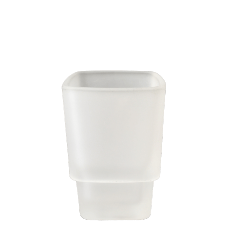 Square bathroom toothbrush holder set made of frosted glass