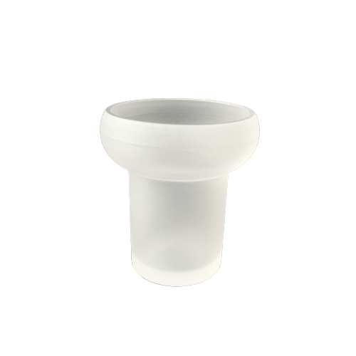 Unique satin glass toothbrush holder wall mountable