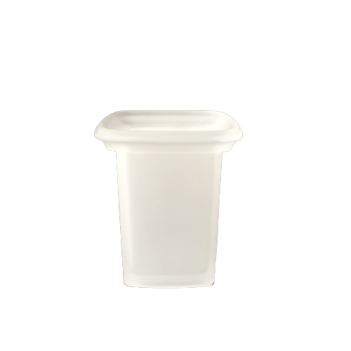 Wall mounted frosted glass toothbrush and toothpaste holder 