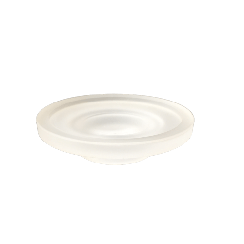 Custom wall mounted satin glass shower soap holder