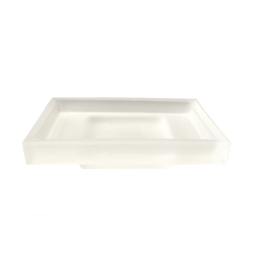 Customed rectangle wall mounted glass soap holder