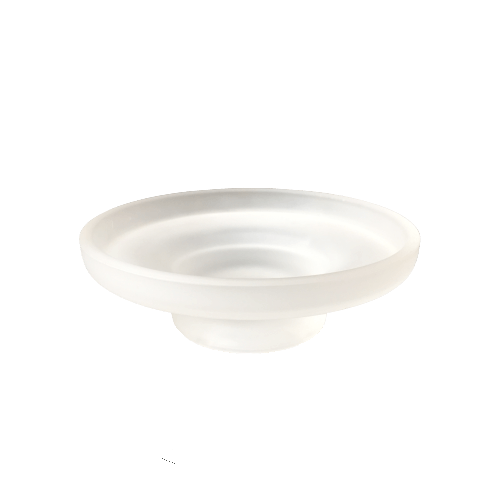 Frosted glass wall mounted bathroom soap holder