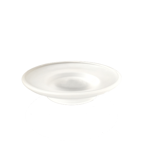 Handmade wall mounted soap holder in frosted glass