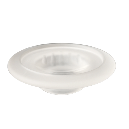 Modern style satin glass wall mounted soap dish for shower