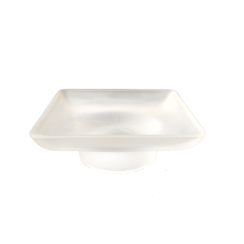 Unique wall mounted frosted glass soap dish for shower